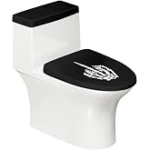Kathyboom Toilet Lid Cover with Elastic Edge Anti Splash Water Resistant Toilet Seat Covers Soft Lid Cover Easy to Clean Machine Washable Bathroom Decor(Finger Skeleton)