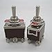 Taiss 3pcs Heavy Duty Toggle Switch DPDT ON/Off/ON 6 Terminal Metal Rocker Toggle Switch 20A 125V with 3pcs Waterproof Cover Ten-1322