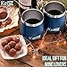 KelvZ 2 Pack Insulated Wine Tumbler with Lid | 12 oz Stemless Wine Glasses | 18/8 Stainless Steel Tumbler for Wine and Hot Drinks | Double Wall Vacuum Insulated Tumbler Wine Glass Set (Deep Ocean)