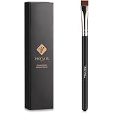 TEOYALL Thin Flat Eyeliner Brush, Precise Eyebrow Definer Multitask Brush | Draws sharp winged eyeliner precisely. Fills brows with natural hair-like strokes. Works with gel cream liquid powder