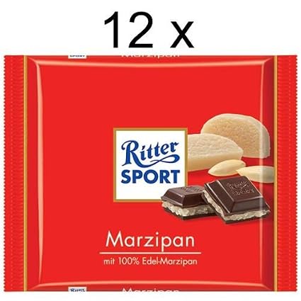 Ritter Sport Marzipan 12x 100g Schokoladen Tafeln Amazon De