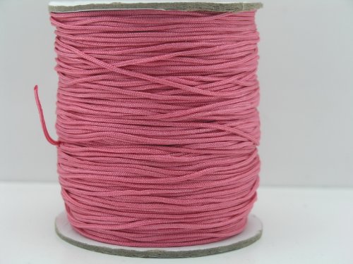 KONMAY 1 Roll 175yd Braided 1.5mm Nylon Shamballa Macram/beading Cord Lift Shade Cord (Dark Pink 106)