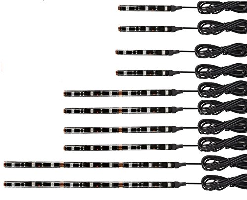 12pc wireless remote Bluetooth RGB LED Car Motorcycle Glow Lights Flexible Neon Strip Kit,fits most motorcycles, bike with wireless bluetooth remote control