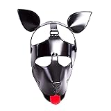RockJAda Leather Eye Masks Dog Head Masks Training