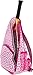 LISH Deuce Tennis Racket Backpack - Women's Geometric Square Printed Tennis Racquet Holder Bag (Rose)