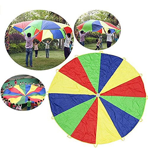 CH Child Kid Sports Development Outdoor Colorful Umbrella Parachute Toy