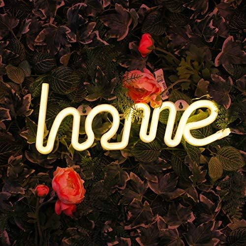Neon Light Sign LED Home Shaped Night Light Indoor Wall Decor Light Operated by USB/Battery for Birthday Party Decoration,Kids Room, Living Room, Wedding Party Decor