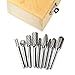 SpeTool Carbide Rotary Burr Double Cut 1/4In Shank Die Grinder bits Set of 9 For Steel Metal Porting Carving Polishing,Engraving