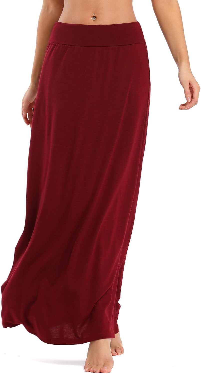 YinggeliWomen's Bohemian Print Long Maxi Skirt