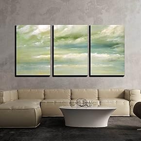 3 Piece Canvas Wall Art - Original Oil Painting of The Malibu Beach Shore - Modern Home Art Stretched and Framed Ready to Hang - 16"x24"x3 Panels
