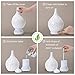 Essential Oil Diffuser Ceramic Hollowed Hand-Crafted Decorative Aromatherapy Humidifier with 7 Color Led Night Light for Home Bedroom Office SPA Yoga 100ml(White)