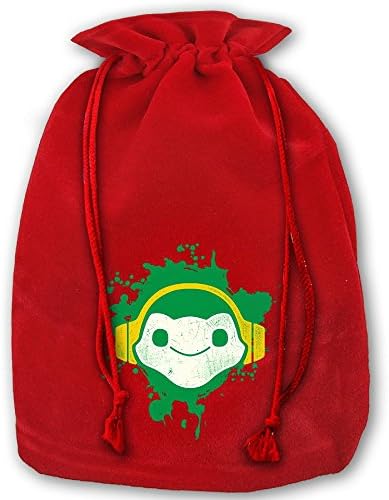 Lucio Overwatch Logo Red Christmas Drawstring Bags / Santa's Trouser Bag/ Christmas Gift