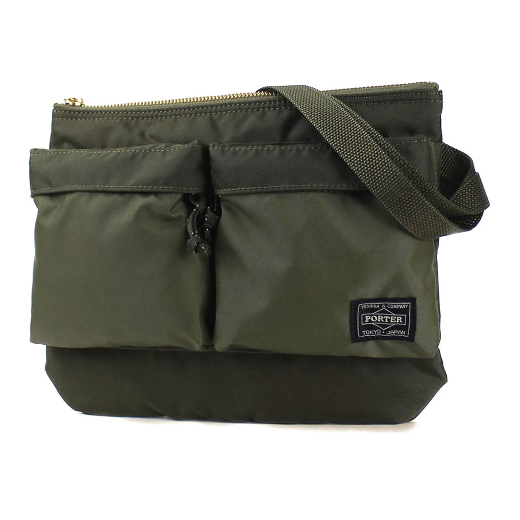 YOSHIDA PORTER FORCE SHOULDER BAG 855-05458 olive drab, $235.82