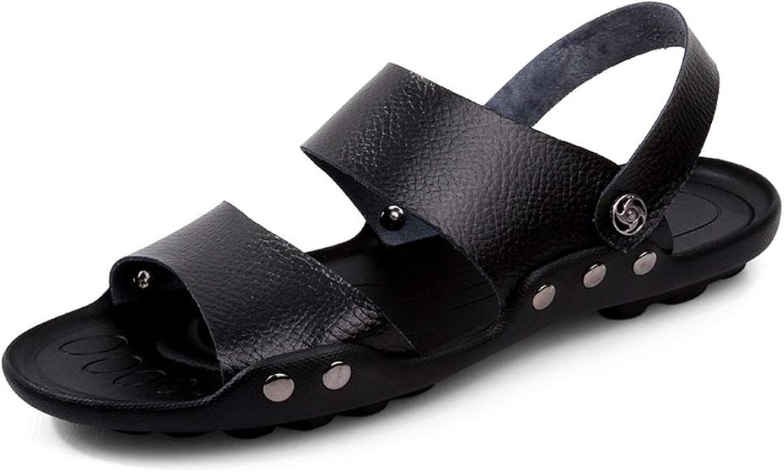 Summer Sandals Men's Summer Sandals Casual Fashion Slippers PU Leather