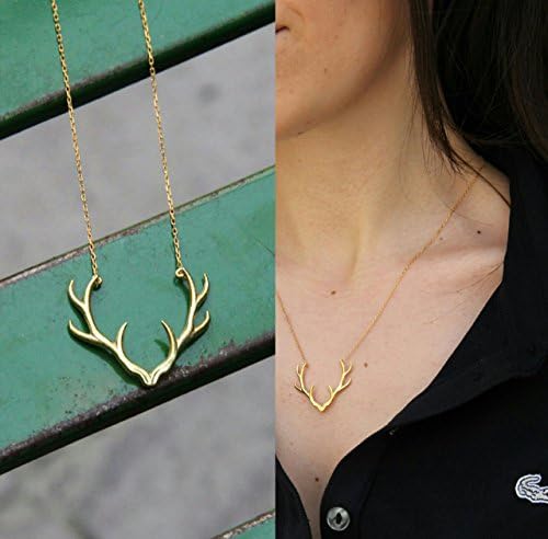 Deer Antler Necklace - Gold Filled Antler Necklace - Sterling Silver Antler Necklace - Horn Necklace - Antenna Necklace