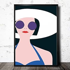 Framed Canvas Wall Art for Living Room, Bedroom Fashion Lady Canvas Prints for Home Decoration Ready to Hang - 16x24 inches