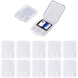 10pcs Clear Plastic Memory Card Case Compatible with SD Micro SD T-Flash Card