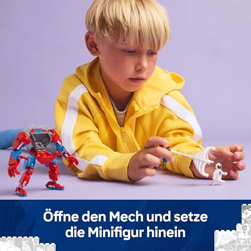 | Marvel Spider-Man Mech vs. Anti-Venom - Super Hero Figure Building Toy with 2 Minifigures for Imaginative Role Play - Gift for 6 Plus Year Old Boys and Girls 76308