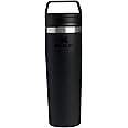 STANLEY Cafe To Go Travel Mug 20 oz | Leakproof Two-Part Drink Through Lid | Tumbler Cup for Coffee, Tea and Drinks | Insulated Stainless Steel Coffee Mug | BPA-Free | Black 2.0