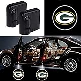 For Green Bay Packers Car Door Led Welcome Laser Projector Car Door Courtesy Light Suitable Fit for all brands of cars (Green Bay Packers)