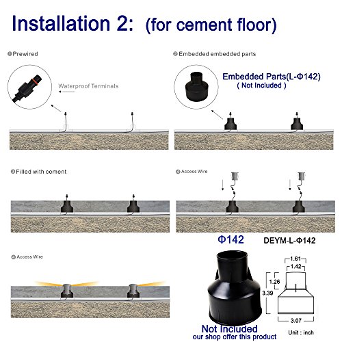 CNBRIGHTER LED in-Ground Well Light,3W CREE Chip,12V-24V DC,IP67 Waterproof Aluminum,Directional Horizontally Outdoor Landscape Lightings,Side View Beam,Warm White (Q2-2 Way)