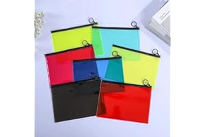 10pcs Zipper Pouch Bags, Zipper Bags for Organizing Storage, PVC Waterproof Document Bag for Office File Folder, Travel, Cosm