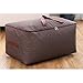 DOKEHOM 100L Large Underbed Clothes Storage Bag with Zip, Moisture proof (Brown)