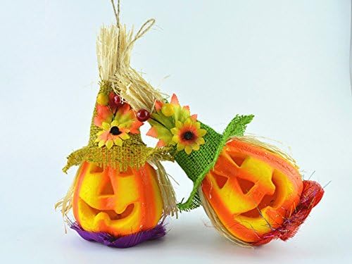 Halloween Decorations Cute Pumpkin Scarecrow Led Changing Color Night Light Lantern Bar Disco Pary Decoration 2 Pcs