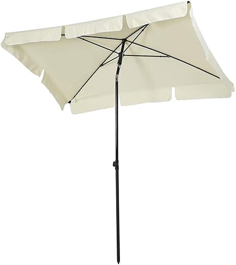 BAKAJI Sonnenschirm für den Garten, Mittelpfosten 200 x 125 cm, Mast 32