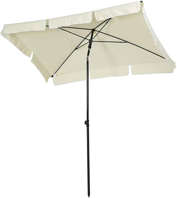 BAKAJI Sonnenschirm für den Garten, Mittelpfosten 200 x 125 cm, Mast 32