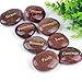 TGS Gems 2-3 inches Engraved Inspirational Red River Stones with Golden Words(8 Different Words)