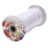 KLOUD City White 120-Yards Length 1/8" Width Elastic Cord/Elastic Band/Elastic Rope/Bungee/Black Heavy Stretch Knit Elastic Spool