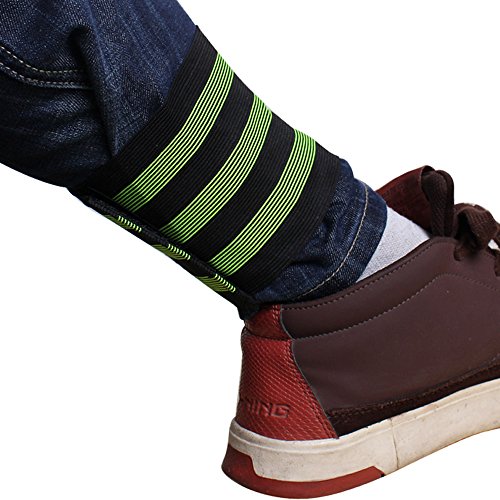 Ezyoutdoor 1 Pair Motorcycle Cycling Bike Bicycle Safety Spirituality Belt Bind Pants Night Reflective Bands Leg Strap Trousers Stickers