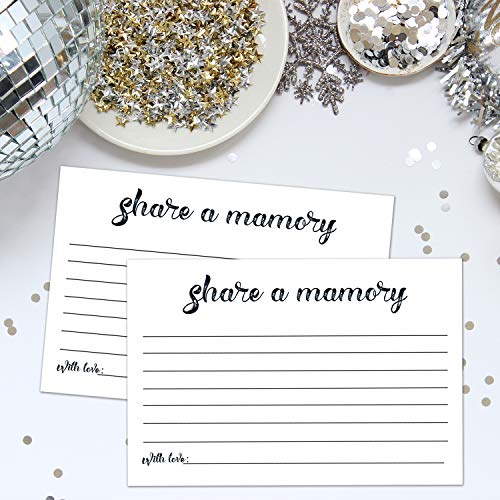 50 Share a Memory Cards, Going Away Party Decorations Funeral Guest Book for Celebration of Life Birthday Anniversary Memorial Funeral Graduation Bridal Shower Retirement, 4x6 Inch - Thumbnail 4