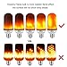 LED Flame Effect Light Bulb, AMASKY E26/ E27 LED Flickering Flame Light Bulbs, 102pcs 2835 LED Beads Simulated Decorative Light Atmosphere Lighting Vintage Flaming Light Bulb for Christmas Halloween H