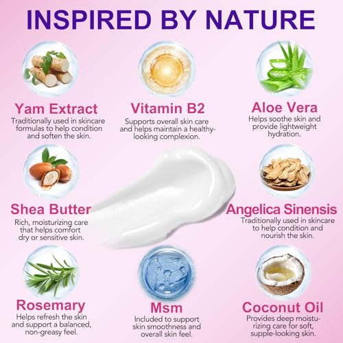 Wild Yam Cream 120g with Dong Quai for Women, Hormonal Balance Cream, Support for Menopause and Perimenopause, Hydration Against Hot Flashes and Night Sweats, Natural Wild Yam, Nourish