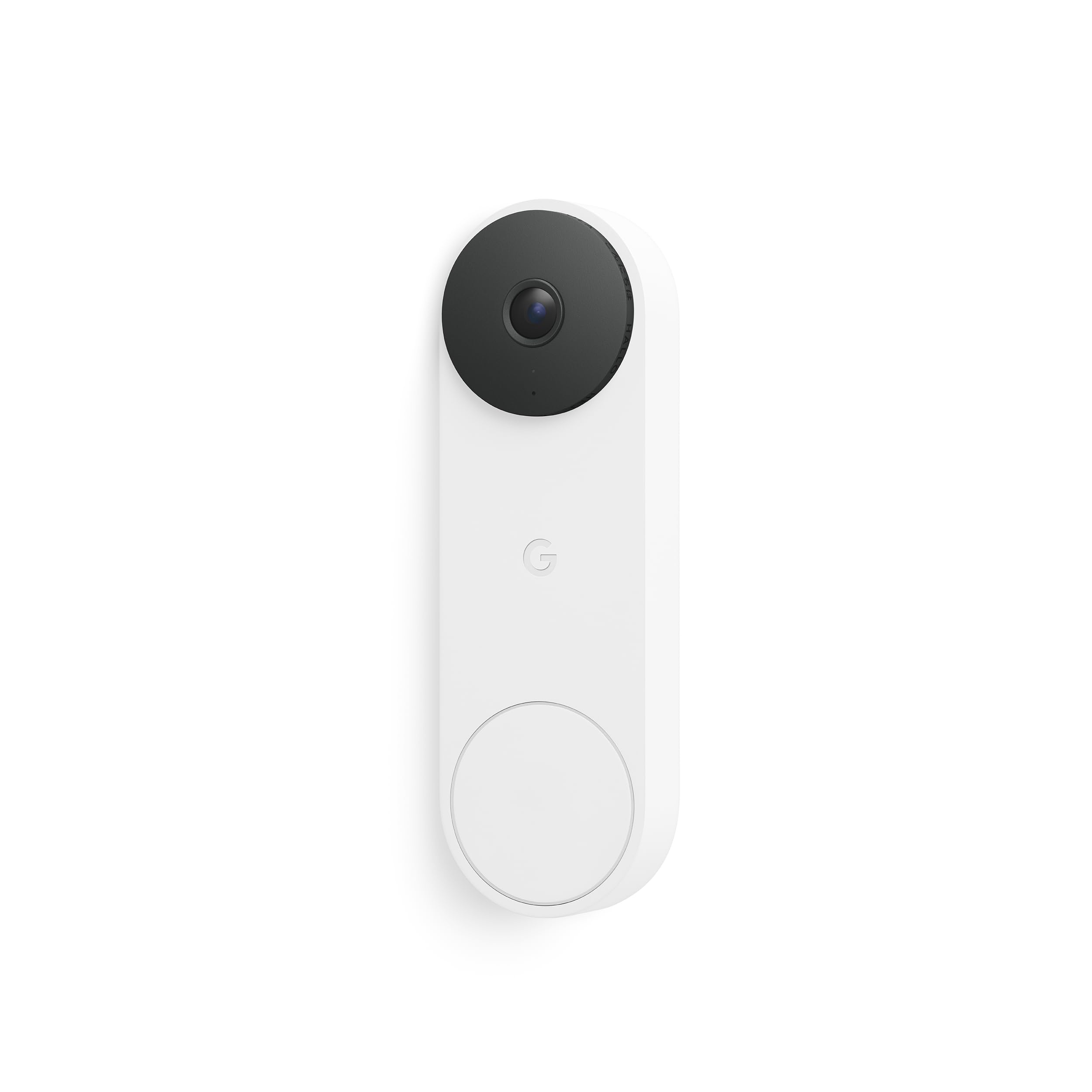 Photo 1 of Google Nest Doorbell (Wired, 3rd Gen) - 2K Video and Gemini, Live View, Night Vision, 2-Way Audio - Works with Google Home - 2025 Model - Snow