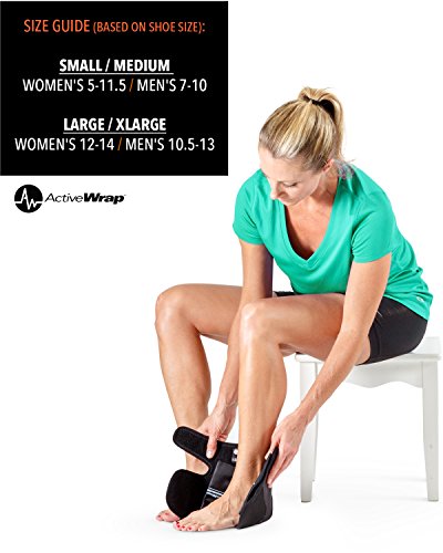 ActiveWrap Foot/Ankle Ice and Heat Wrap Right/Left Foot, S/M Black