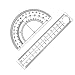 VQVAAQ Drawing Compass Protractor Triangle Rulers