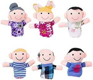 Amazon Com Mini Abuelos Mama Y Papa Hermano Y Hermana Marionetas De Dedo De Familia Para Ninos Espectaculos Recreacion Colegios 6 Piezas Todo Lo Demas