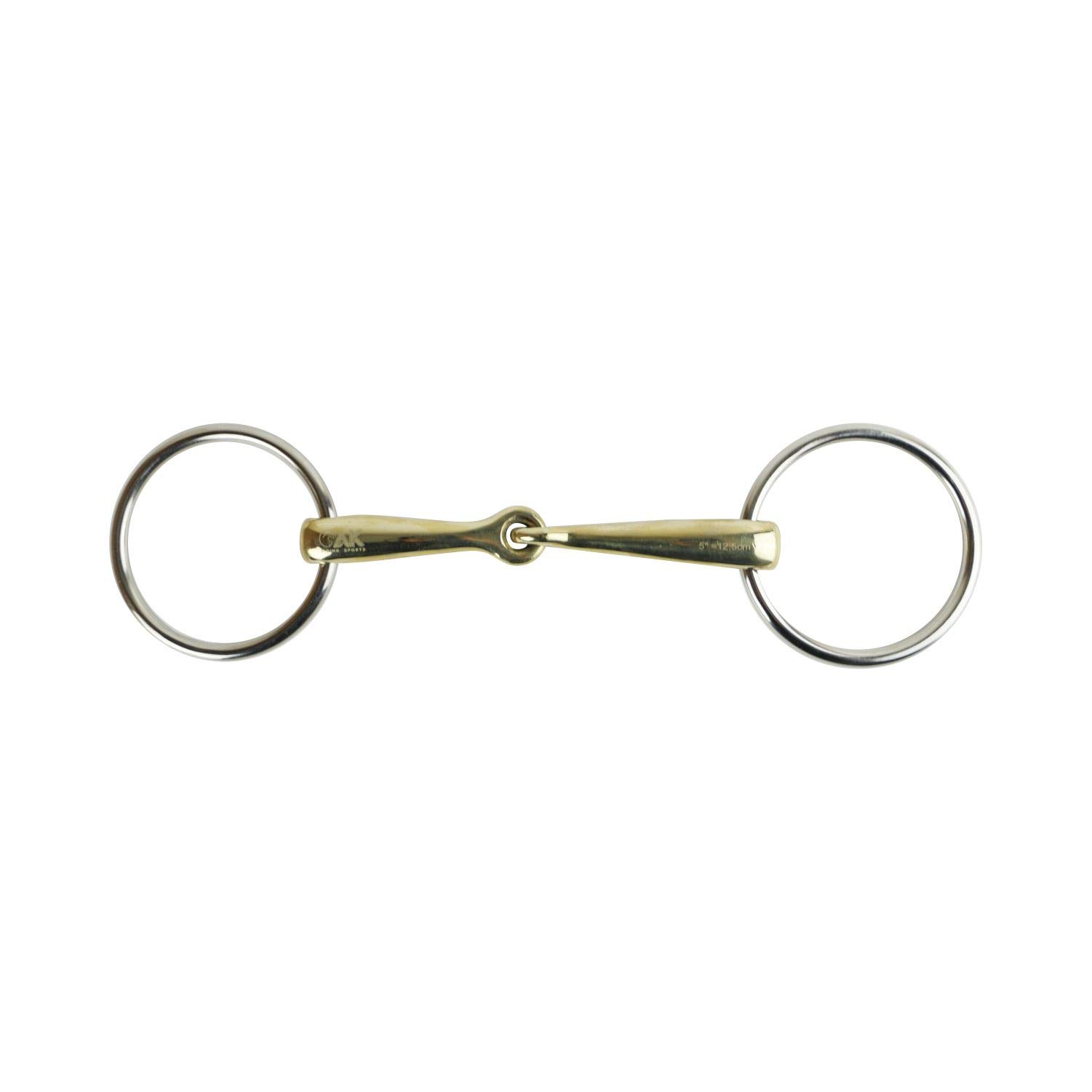AK Loose Ring, Single Jointed Snaffle Horse Riding Bit in German Silver AKRS-2633 (6'', German-Silver)