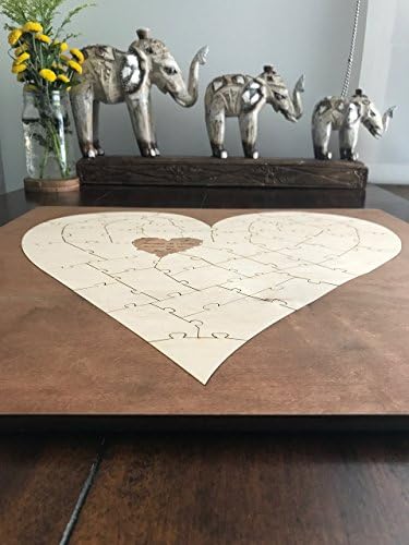 Heart Shaped Wedding Puzzle Guest Book Alternative (w/border)