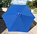 Formosa Covers 9ft Umbrella Replacement Canopy 6 Ribs in Royal Blue (Canopy Only)
