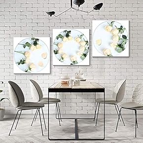 3 Panel Canvas Wall Art Delicious Food Pictures Home Wall Decorations for Bedroom Living Room Paintings Canvas Prints Framed - 12"x12"x3 Panels