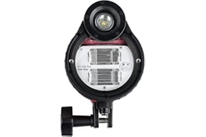 ST-100-Pro Flash Strobe Diving Light Waterproof Max. 100m/328ft 5600K with Optic Cable Housing Diving Case for Underwater Pho