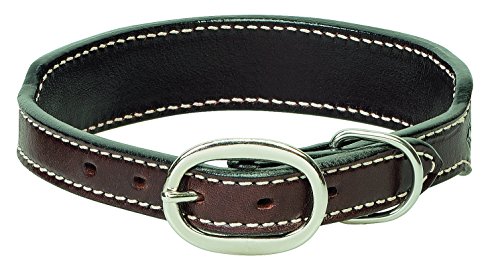 Weaver Leather Beaded Basket Weave Dog Collar, 3/4" by 17"