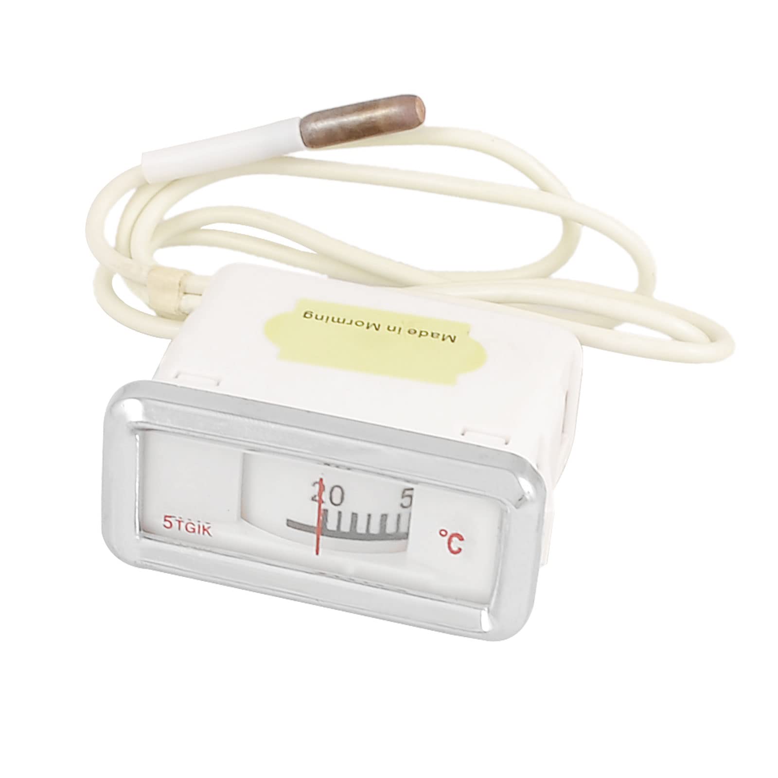 YOKIVE Digital Display Water Thermometer, 20-110C Waterproof Temperature Monitor with External Probe, Great for Home, Bathroom (White, 63x50mm)