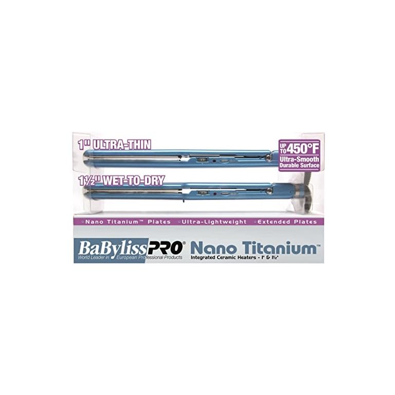 BaBylissPRO-Nano-Titanium-1-Inch-Ultra-Thin-Flat-Iron-Combo-2-lb BaBylissPRO Nano Titanium 1 Inch Ultra Thin Flat Iron Combo