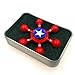 Marvel Heroes - Metal Fidget Spinner Toy Helps Focusing, Stress Reducer/Relief Perfect For Boredom EDC ADD Anxiety and Autism for Adult & Children, High Speed and Quiet Bearing (Captain America)