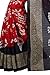 Shonaya Women's Party Wear Bandhani Bhaglpuri Art Silk Printed Saree Sari (RED and Black)